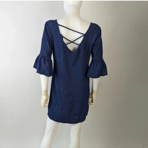 Naif Bell Sleeves Jean Dress - Small - Picture 6 of 8